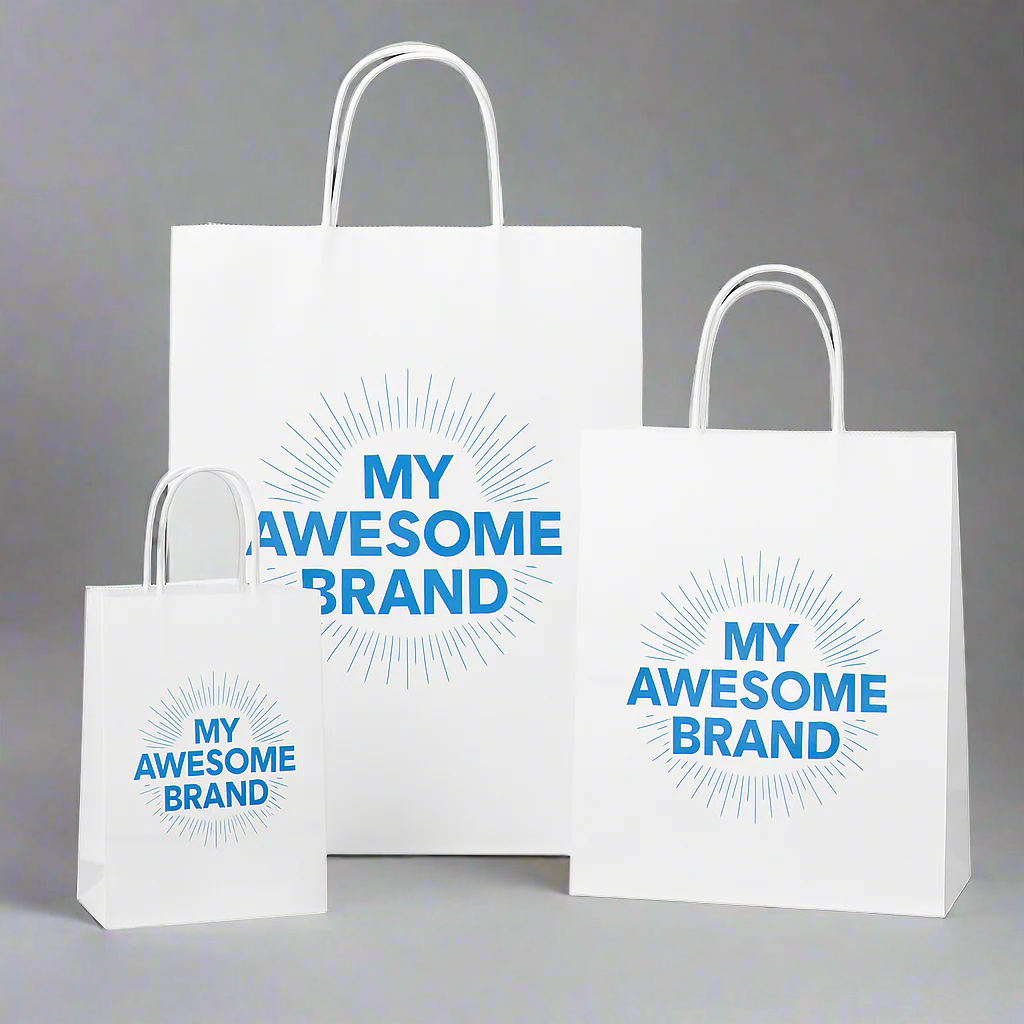 DOLPHIN Paper Delivery Bag with Handles Bulk, Sell by Set