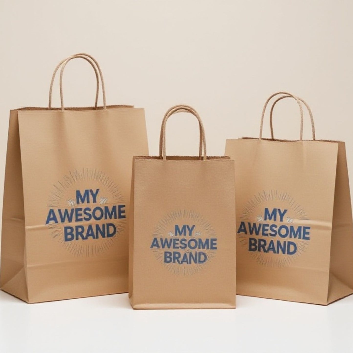 DOLPHIN Paper Delivery Bag with Handles Bulk, Sell by Set