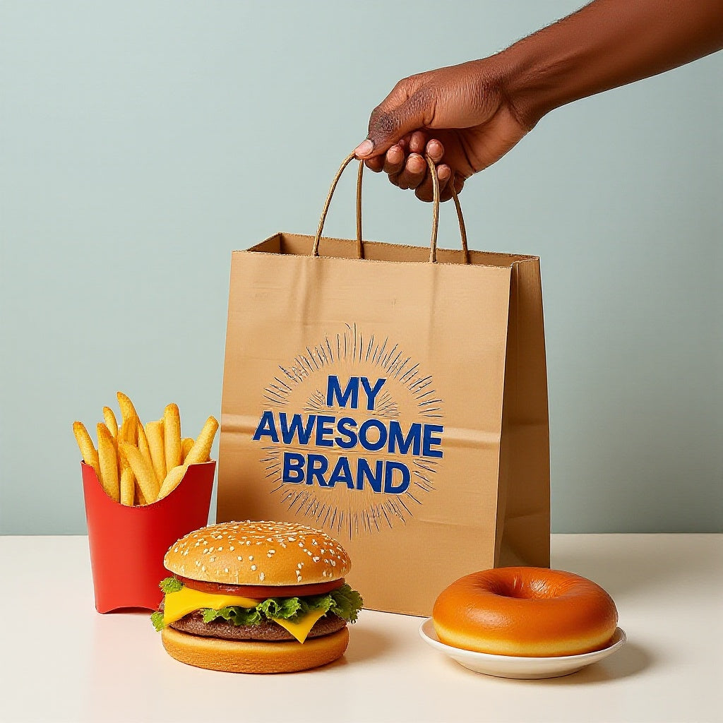 DOLPHIN Paper Delivery Bag with Handles Bulk, Sell by Set